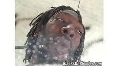Hot white bitch getting pounded by black cock Thumb