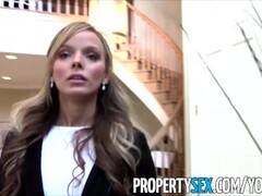 PropertySex - Stunning real estate agent with tight petite body fucks to sell house Thumb