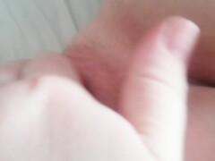 Homemade Horny Amateur Wet MIlf Pussy Close Up Fingering Solo Masturbation Thumb