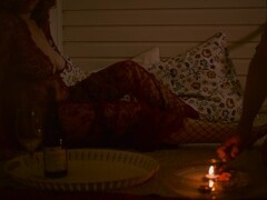 Romantic Candle Date with Curly Redhead MILF - Mutual Handjob Double Orgasm Thumb