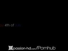 PASSION-HD Camel Toe Pussy FILLED UP With Big Dick On 4th Of July Thumb