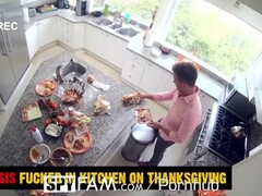 SPYFAM Step Sister Fucked In The Kitchen On Thanksgiving Thumb