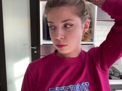 Did you see my scrunchy? - POV real sex with cute teen 4K Thumb