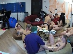 Horny Amateur Swingers Halloween Group Sex Party Starts Thumb