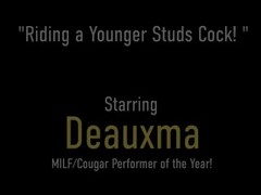 Busty Texas Cougar Deauxma Busts A Young Nut Full Of Cum After Milking Dick Thumb