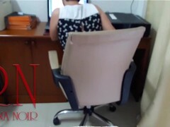 SPY CAMERA IN OFFICE. Lady boss and employee. Pussy lick. 3 Thumb