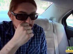 Publichandjobs - Cassidy Bliss Jerks Cock In The Back Seat Of Moving Car Thumb