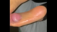 Asian massage parlor Cum on nylon soles Thumb