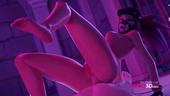 Hot babes having anal sex in a lewd 3d animation by The Count Thumb