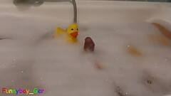 The duck and the cock - Bathtub play with soft and (a little bit) hard cock Thumb