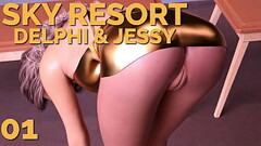 SKY RESORT: DELPHI &amp_ JESSY #01 &bull_ Look at that juicy shaved pussy Thumb