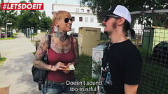 LETSDOEIT - #Lady Kinky Cat - Tattooed German MILF Join A Hardcore Ride With The Berlin Van Fuck Thumb